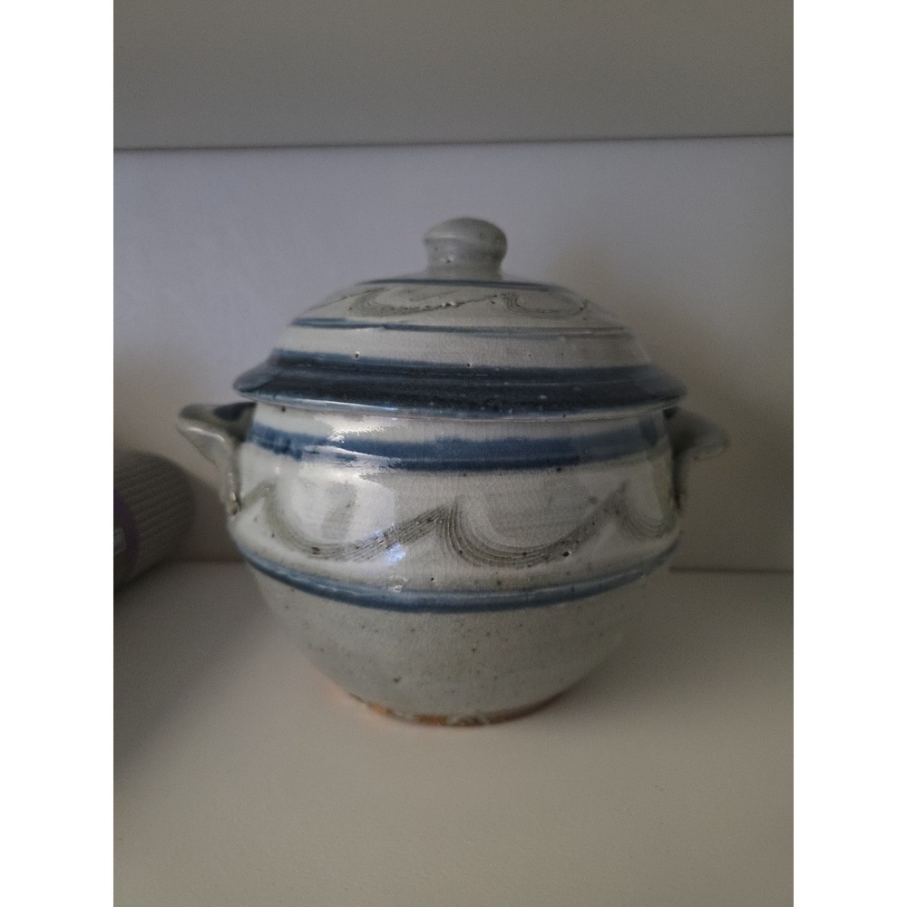 Vintage Ceramic Stoneware Casserole Dish With Lid